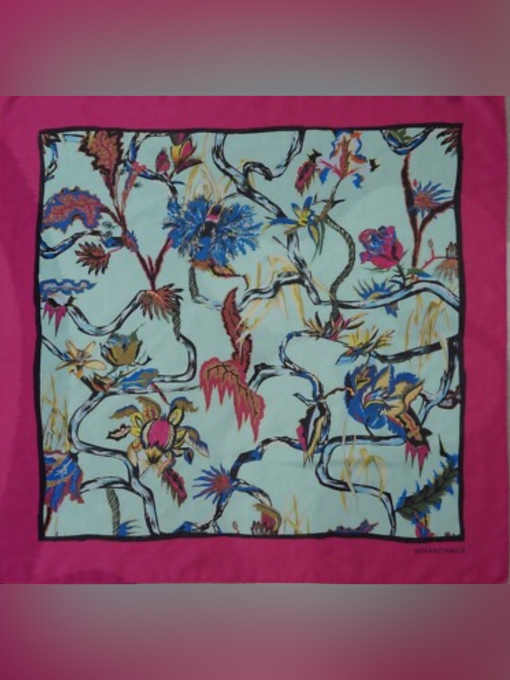 BALENCIAGA ROSABOTANICA SILK SCARF  MADE IN ITALY